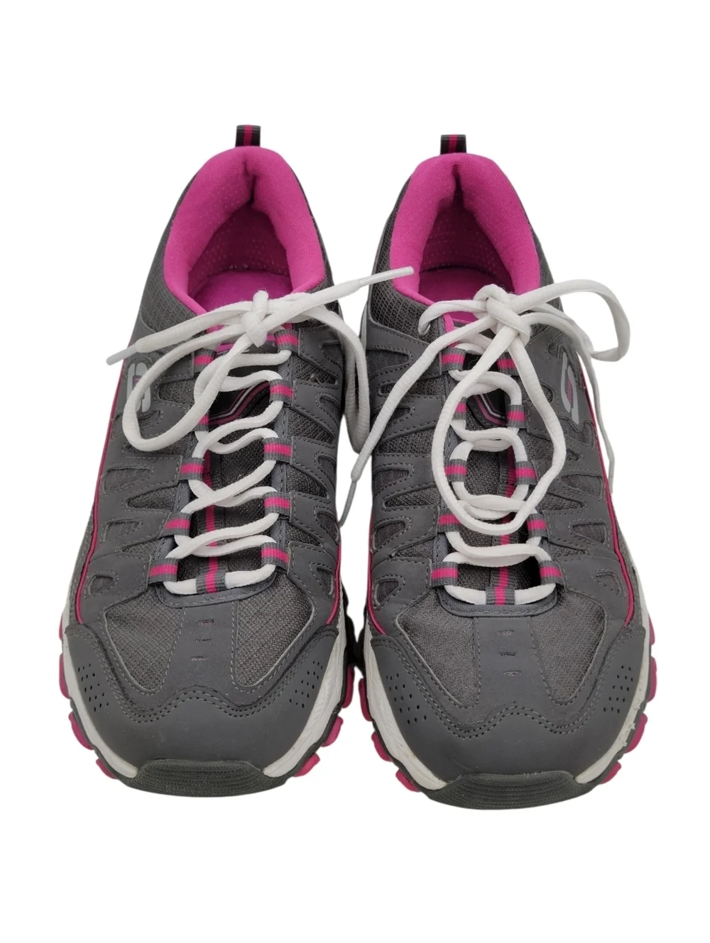 Skechers Encore Be Seen Sneakers Women Size 8.5 Gray Pink Athletic Memory Foam